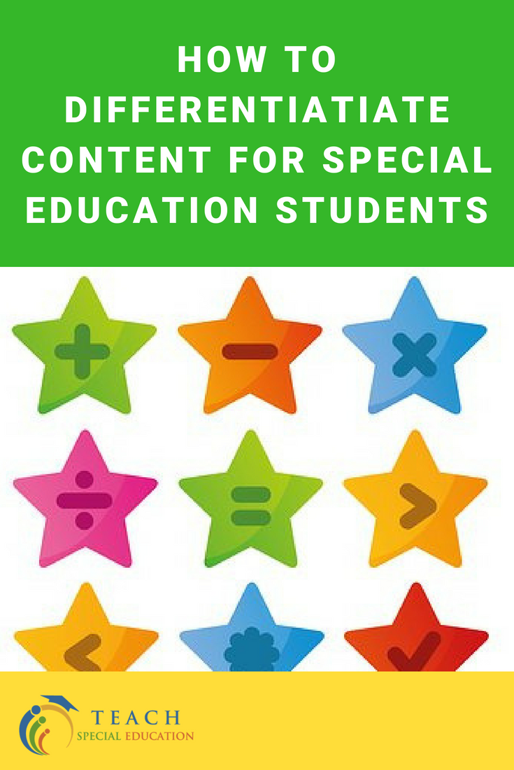 How to Differentiate Content for Special Education Students